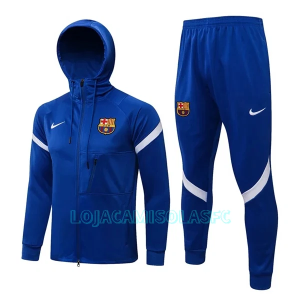 Casaco Capuz Treino FC Barcelona Homem 2022/23 Azul