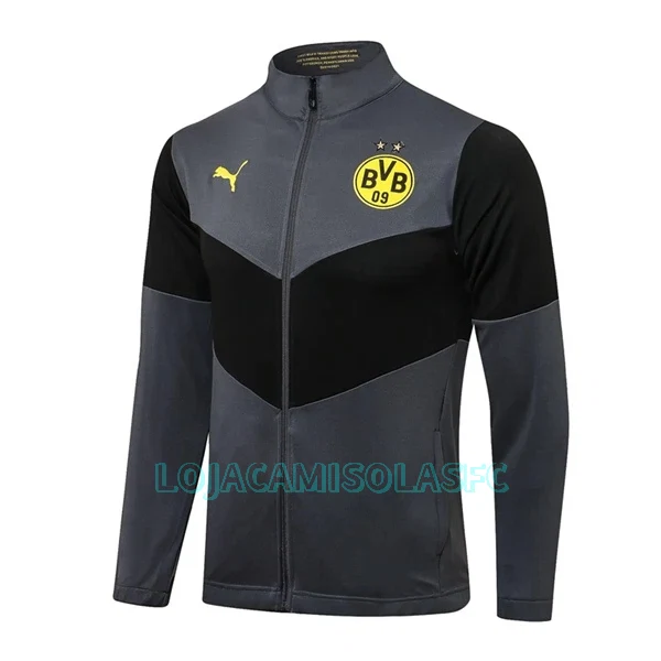 Casaco de Treino Conjunto BVB Borussia Dortmund Homem 2022/23 Cinza Escuro