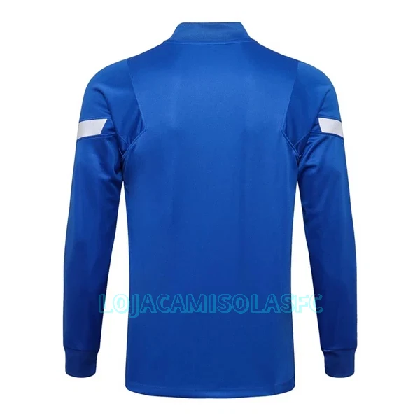 Casaco de Treino Conjunto FC Barcelona Homem 2022/23 Azul Branco