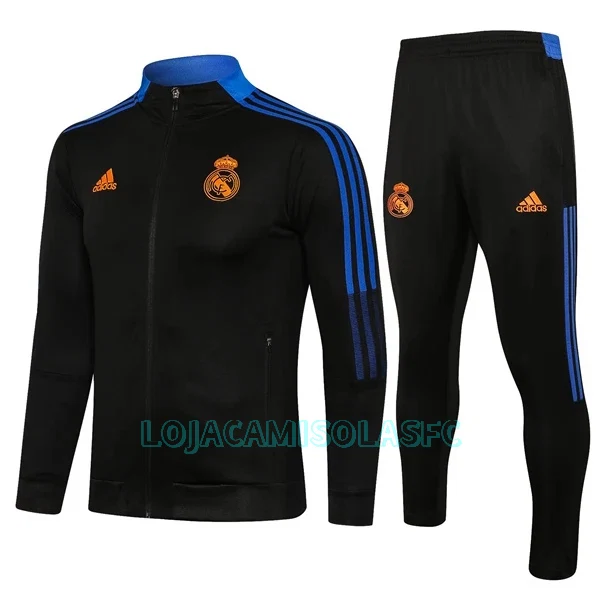 Casaco de Treino Conjunto Real Madrid Criança 2022/23 Preto Azul