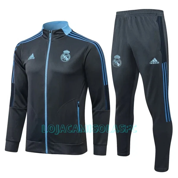 Casaco de Treino Conjunto Real Madrid Homem 2022/23 Azul Cinza Escuro