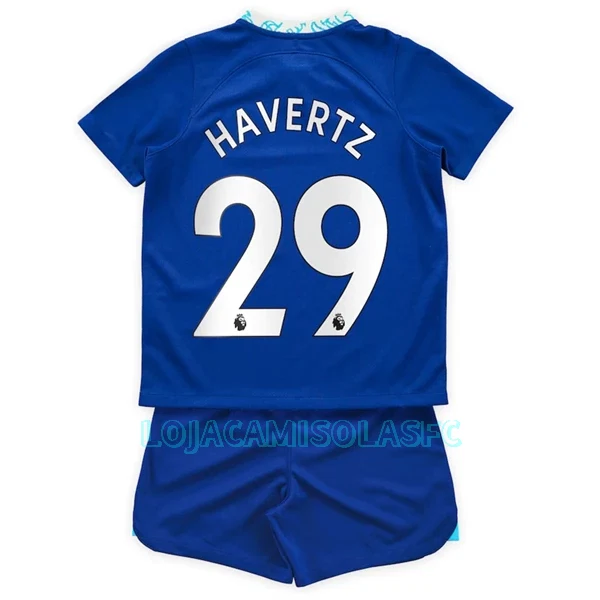Camisola Chelsea Havertz 29 Criança Equipamento 1ª 2022/23