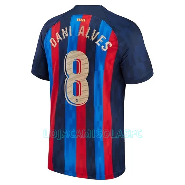 Camisola FC Barcelona Dani Alves 8 Homem Equipamento 1ª 2022/23