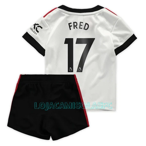 Camisola Manchester United Fred 17 Criança Equipamento 2ª 2022/23