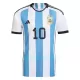 Camisola Argentina Messi 10 Homem Equipamento 1ª Mundial 2022