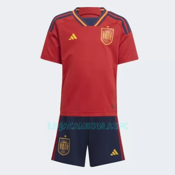 Camisola Espanha Criança Equipamento 1ª Mundial 2022