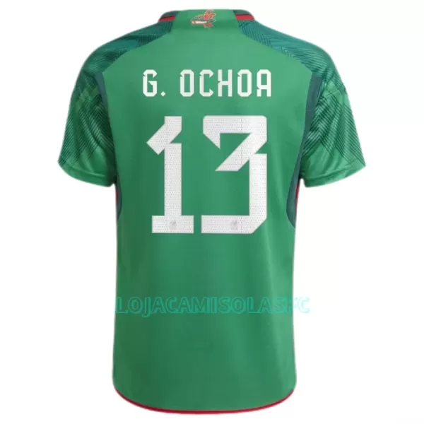 Camisola México G.OCHOA 13 Homem Equipamento 1ª Mundial 2022