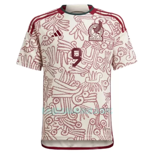 Camisola México Raul 9 Homem Equipamento 2ª Mundial 2022