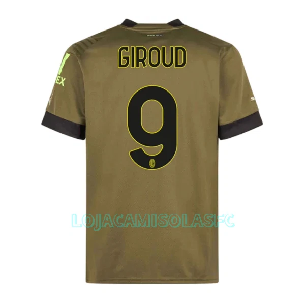 Camisola AC Milan Giroud 9 Homem Equipamento 3ª 2022/23