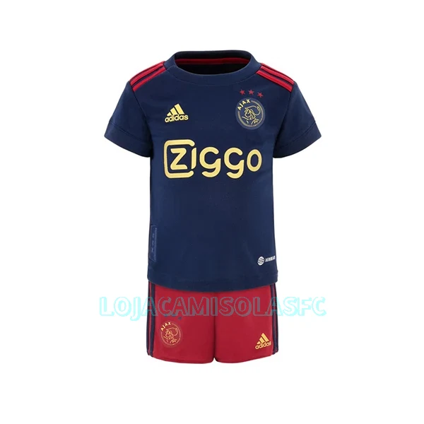 Camisola Ajax Amsterdam Criança Equipamento 2ª 2022/23