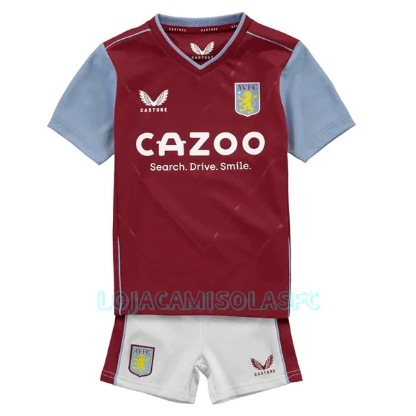 Camisola Aston Villa Criança Equipamento 1ª 2022/23