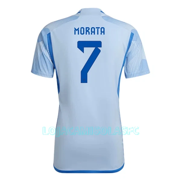 Camisola Espanha Morata 7 Homem Equipamento 2ª Mundial 2022