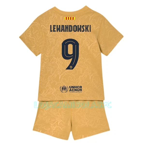 Camisola FC Barcelona Lewandowski 9 Criança Equipamento 2ª 2022/23
