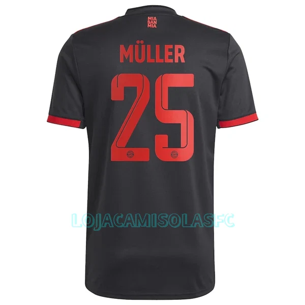 Camisola FC Bayern de Munique Müller 25 Homem Equipamento 3ª 2022/23
