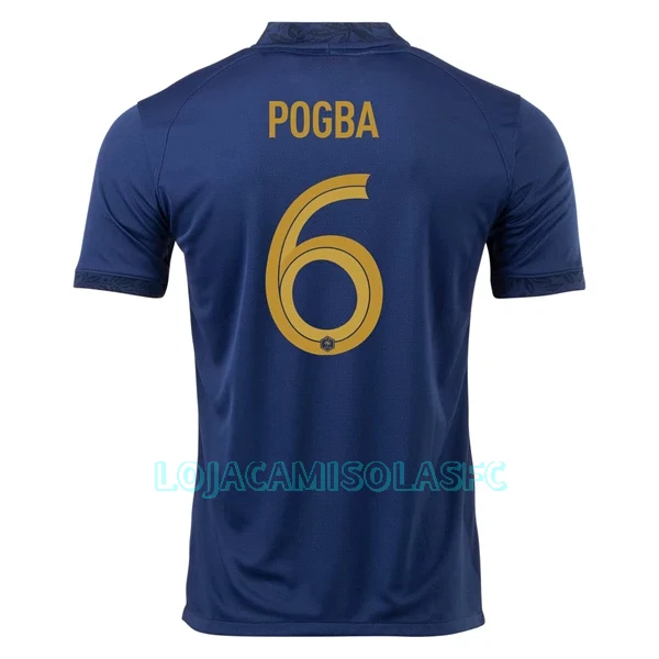 Camisola França Pogba 6 Homem Equipamento 1ª Mundial 2022