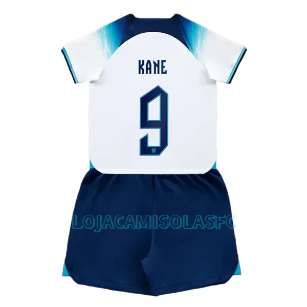 Camisola Inglaterra Kane 9 Criança Equipamento 1ª Mundial 2022
