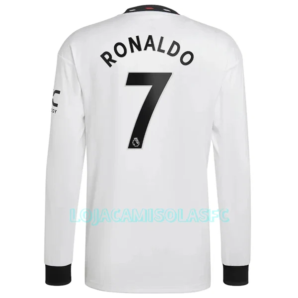 Camisola Manga Comprida Manchester United Ronaldo 7 Homem Equipamento 2ª 2022/23