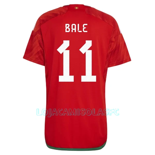 Camisola País de Gales Bale 11 Homem Equipamento 1ª Mundial 2022
