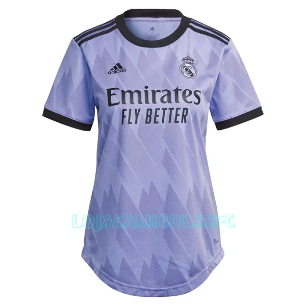 Camisola Real Madrid Mulher Equipamento 2ª 2022/23