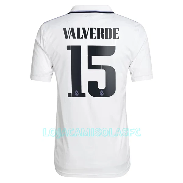 Camisola Real Madrid Valverde 15 Homem Equipamento 1ª 2022/23