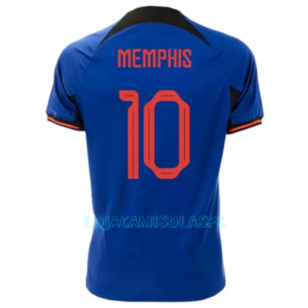 Camisola Holanda Memphis 10 Homem Equipamento 2ª Mundial 2022