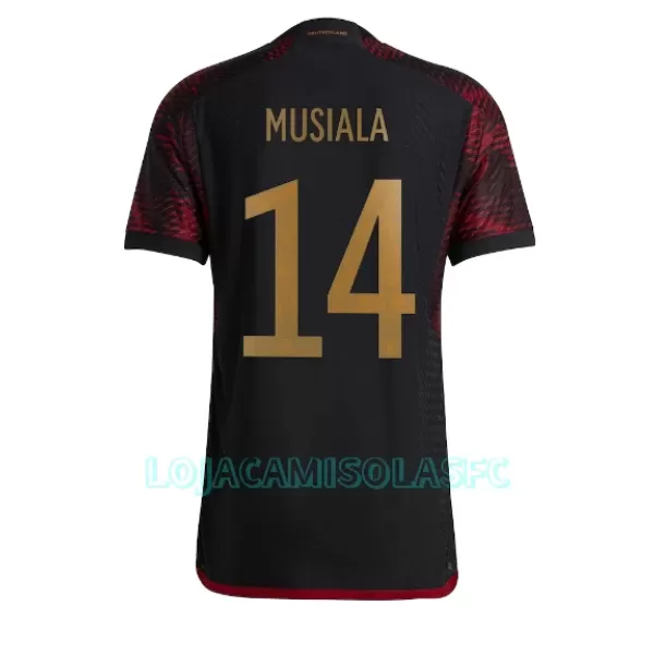 Camisola Alemanha Jamal Musiala 14 Homem Equipamento 2ª Mundial 2022