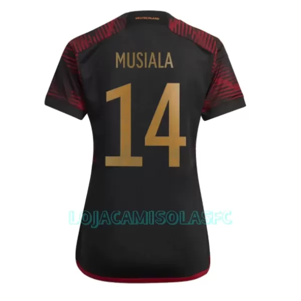 Camisola Alemanha Jamal Musiala 14 Mulher Equipamento 2ª Mundial 2022
