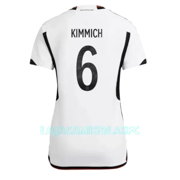 Camisola Alemanha Joshua Kimmich 6 Mulher Equipamento 1ª Mundial 2022