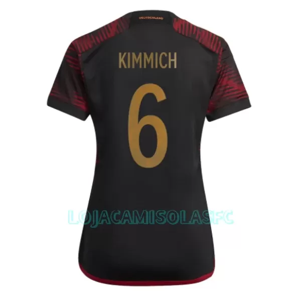 Camisola Alemanha Joshua Kimmich 6 Mulher Equipamento 2ª Mundial 2022