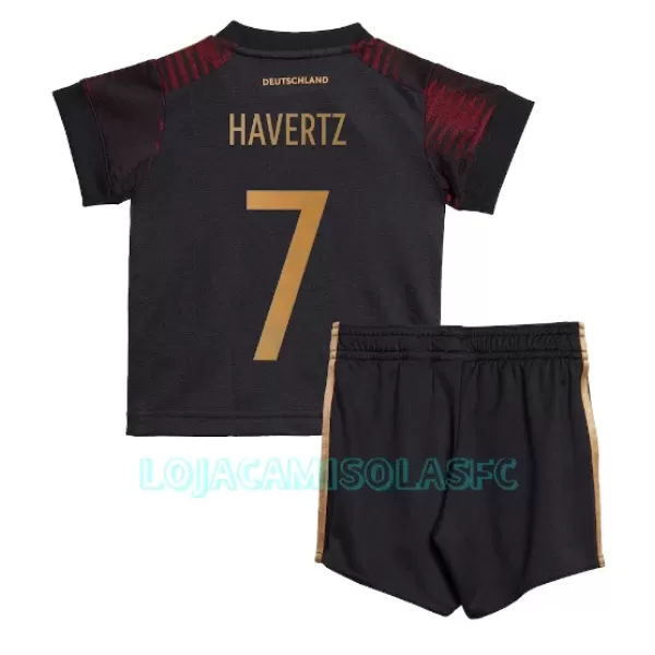Camisola Alemanha Kai Havertz 7 Criança Equipamento 2ª Mundial 2022