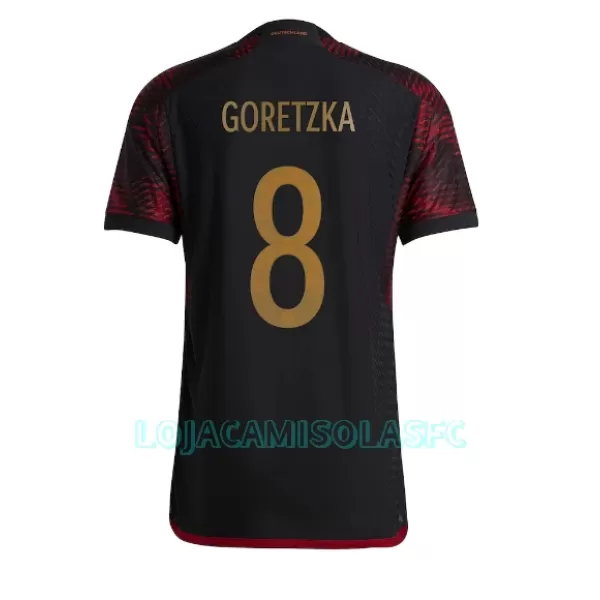 Camisola Alemanha Leon Goretzka 8 Homem Equipamento 2ª Mundial 2022