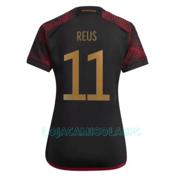 Camisola Alemanha Marco Reus 11 Mulher Equipamento 2ª Mundial 2022