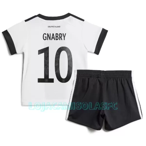 Camisola Alemanha Serge Gnabry 10 Criança Equipamento 1ª Mundial 2022