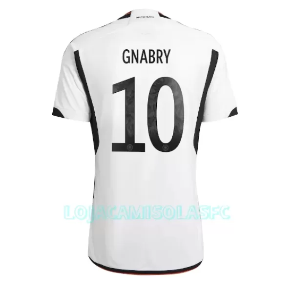 Camisola Alemanha Serge Gnabry 10 Homem Equipamento 1ª Mundial 2022