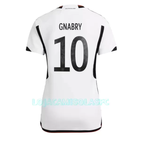 Camisola Alemanha Serge Gnabry 10 Mulher Equipamento 1ª Mundial 2022