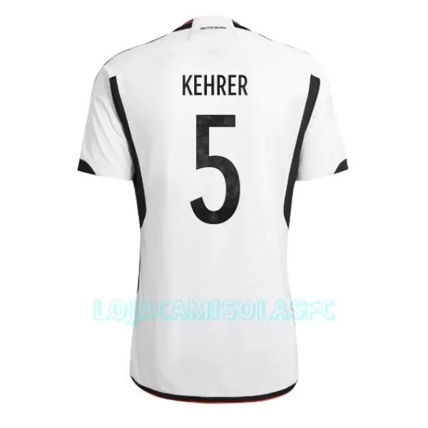 Camisola Alemanha Thilo Kehrer 5 Homem Equipamento 1ª Mundial 2022