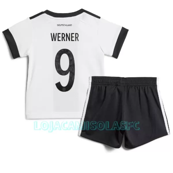 Camisola Alemanha Timo Werner 9 Criança Equipamento 1ª Mundial 2022