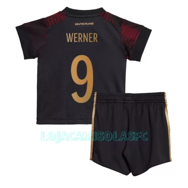 Camisola Alemanha Timo Werner 9 Criança Equipamento 2ª Mundial 2022