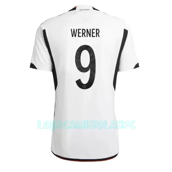 Camisola Alemanha Timo Werner 9 Homem Equipamento 1ª Mundial 2022