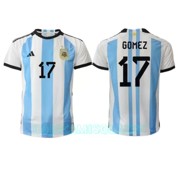 Camisola Argentina Alejandro Gomez 17 Homem Equipamento 1ª Mundial 2022