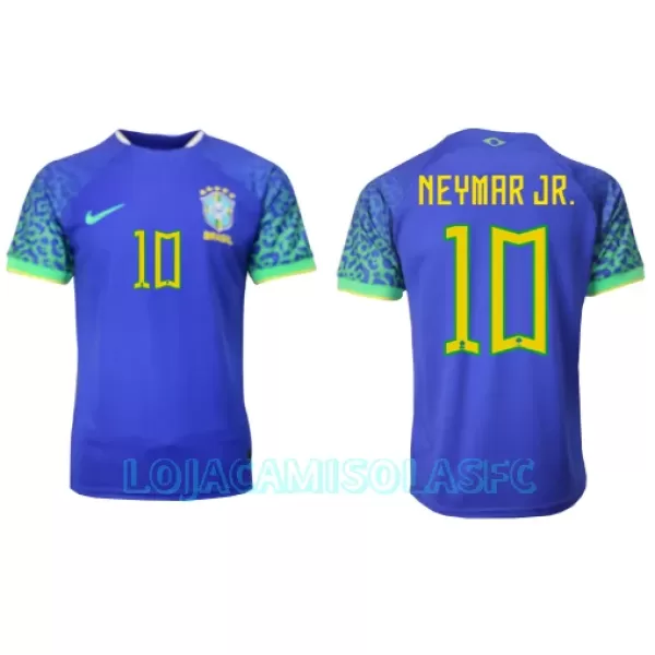 Camisola Brasil Neymar Jr 10 Homem Equipamento 2ª Mundial 2022