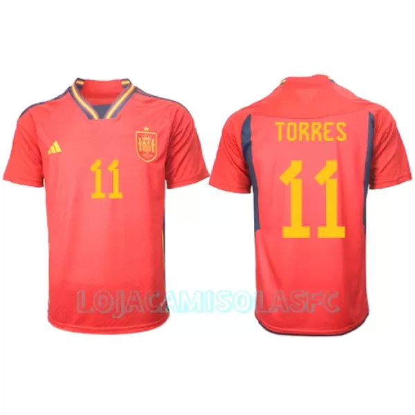 Camisola Espanha Ferran Torres 11 Homem Equipamento 1ª Mundial 2022