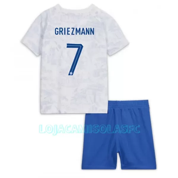 Camisola França Antoine Griezmann 7 Criança Equipamento 2ª Mundial 2022