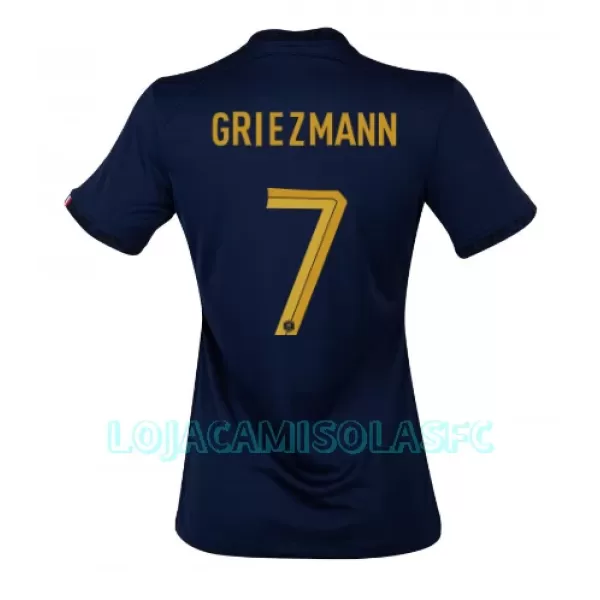 Camisola França Antoine Griezmann 7 Mulher Equipamento 1ª Mundial 2022