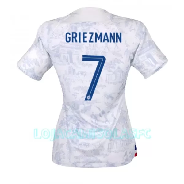 Camisola França Antoine Griezmann 7 Mulher Equipamento 2ª Mundial 2022