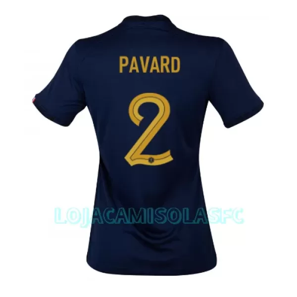 Camisola França Benjamin Pavard 2 Mulher Equipamento 1ª Mundial 2022