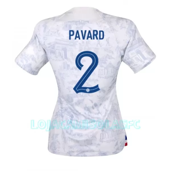 Camisola França Benjamin Pavard 2 Mulher Equipamento 2ª Mundial 2022