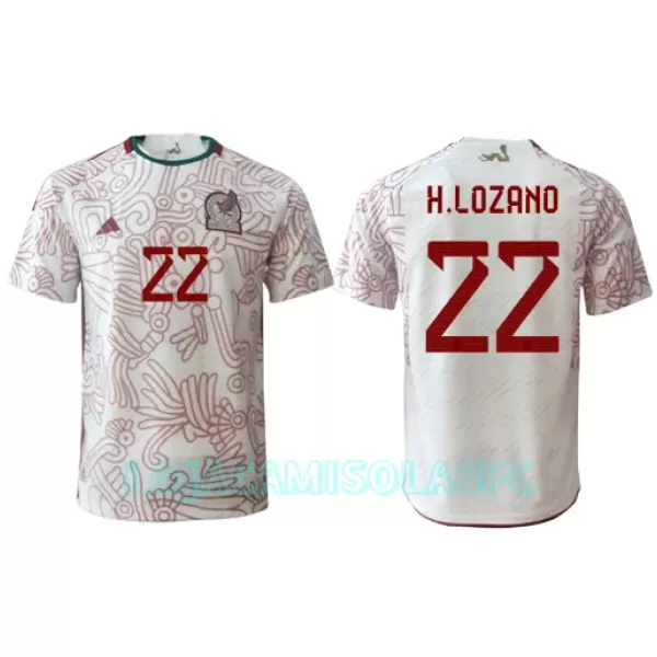 Camisola México Hirving Lozano 22 Homem Equipamento 2ª Mundial 2022