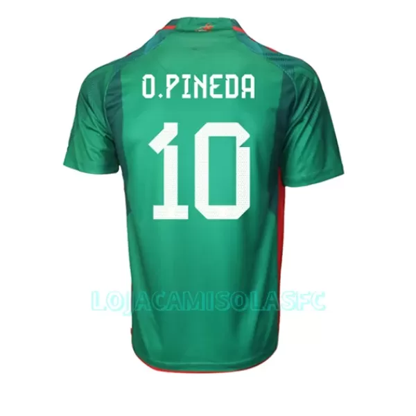 Camisola México Orbelin Pineda 10 Homem Equipamento 1ª Mundial 2022