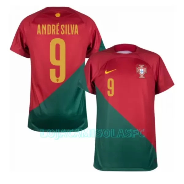 Camisola Portugal Andre Silva 9 Homem Equipamento 1ª Mundial 2022
